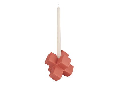 Cubist Candlestick, Coral