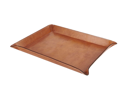 Viktor Tray, Brown Leather Large