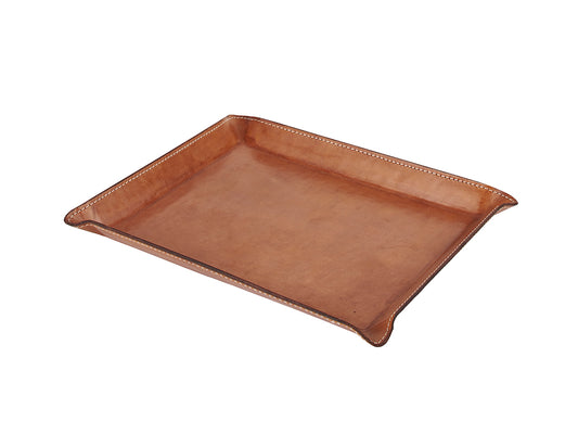 Viktor Tray, Brown Leather Medium