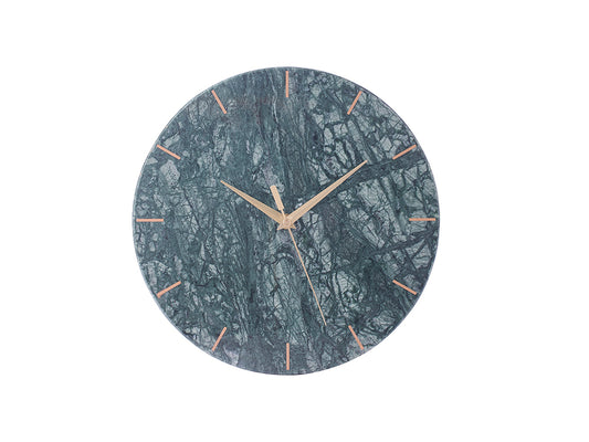 Novo Wall Clock, Green Marble