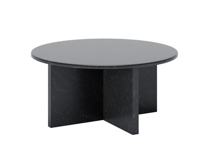Gianni Marble Coffee Table Shiny Black Marble