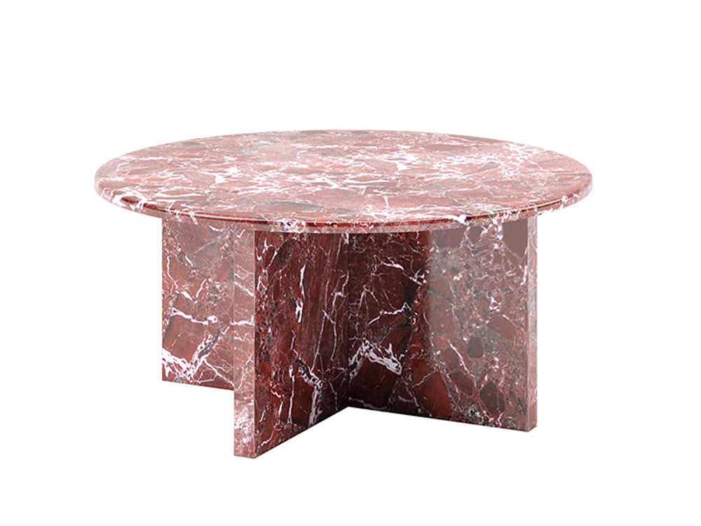 Gianni Marble Coffee Table Violet Red Marble