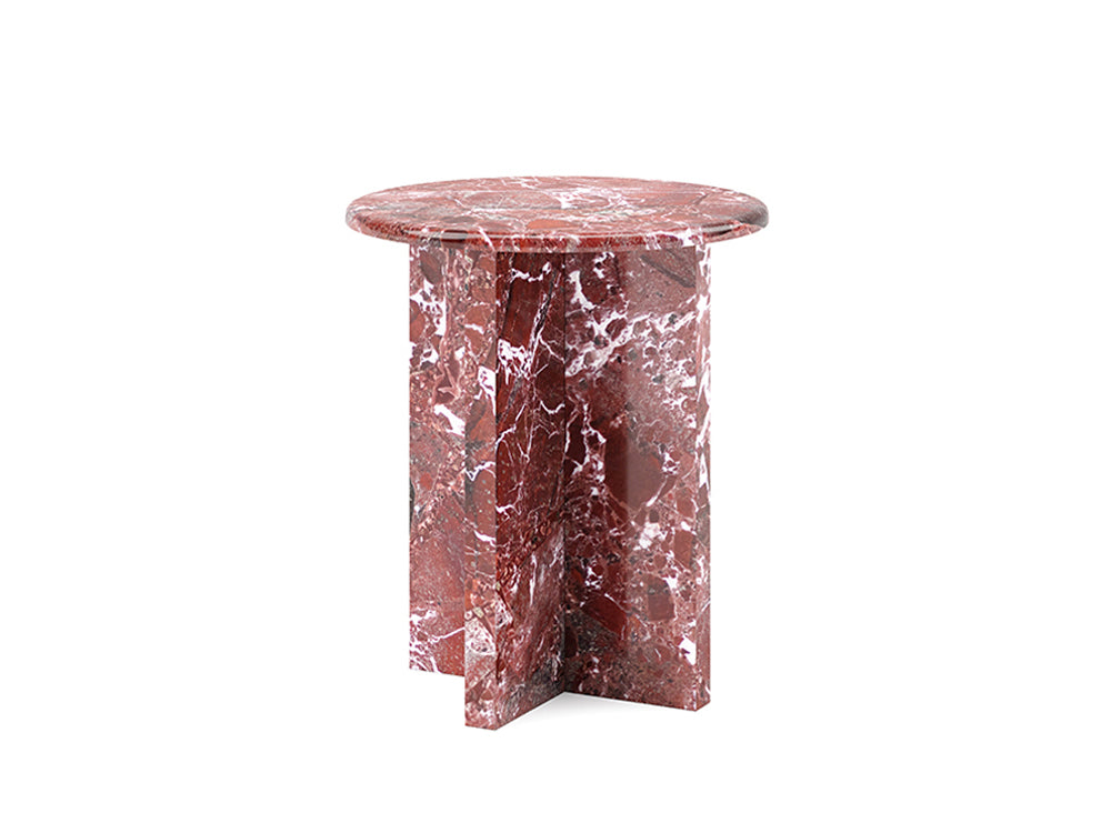 Gianni Marble Side Table Violet Red Marble