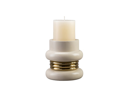 Ringo Candle Holder, White