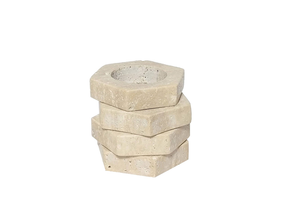 Travertine Napkin Rings Set of 4 pcs