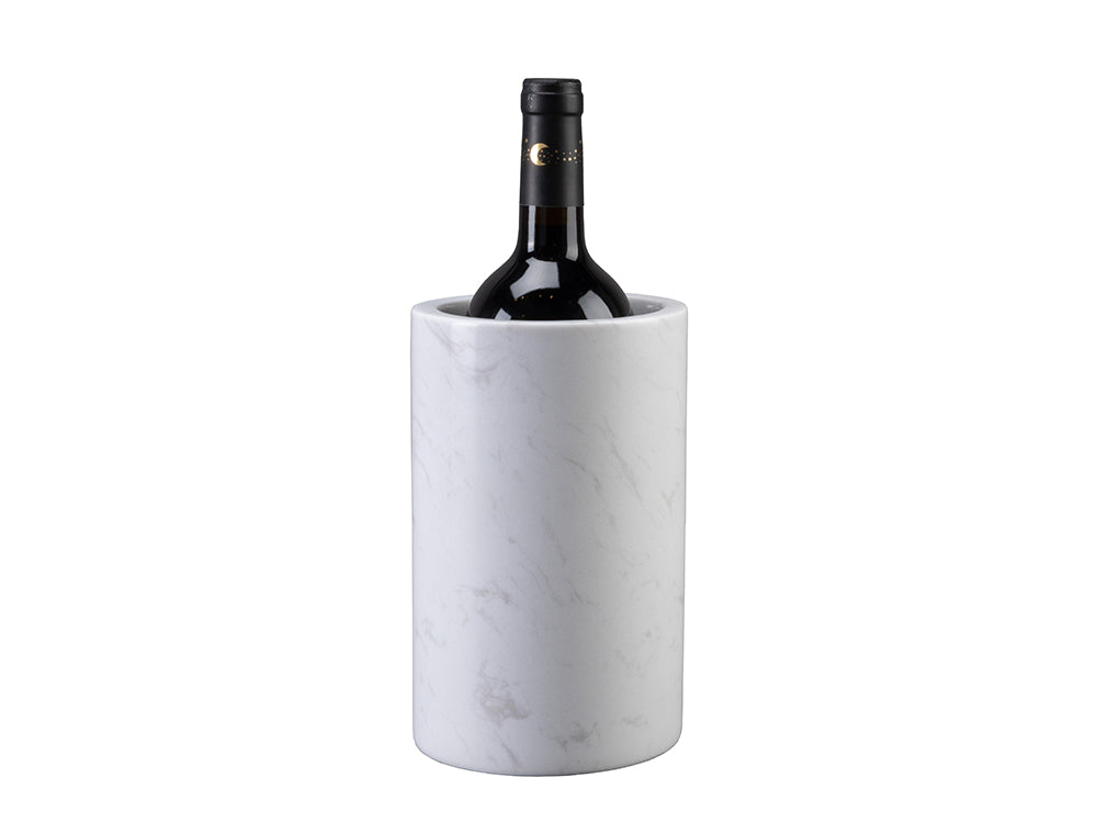 Staccato Wine Cooler, White Marble