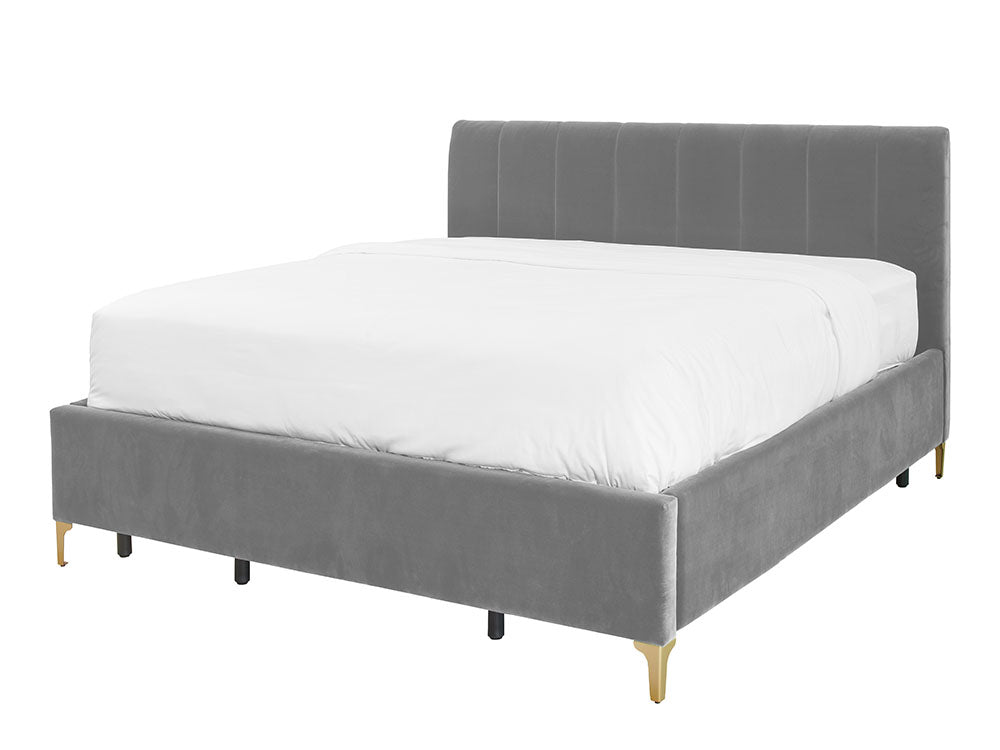 Andrea Bed With No Drawers King / No Storage / Otter Grey