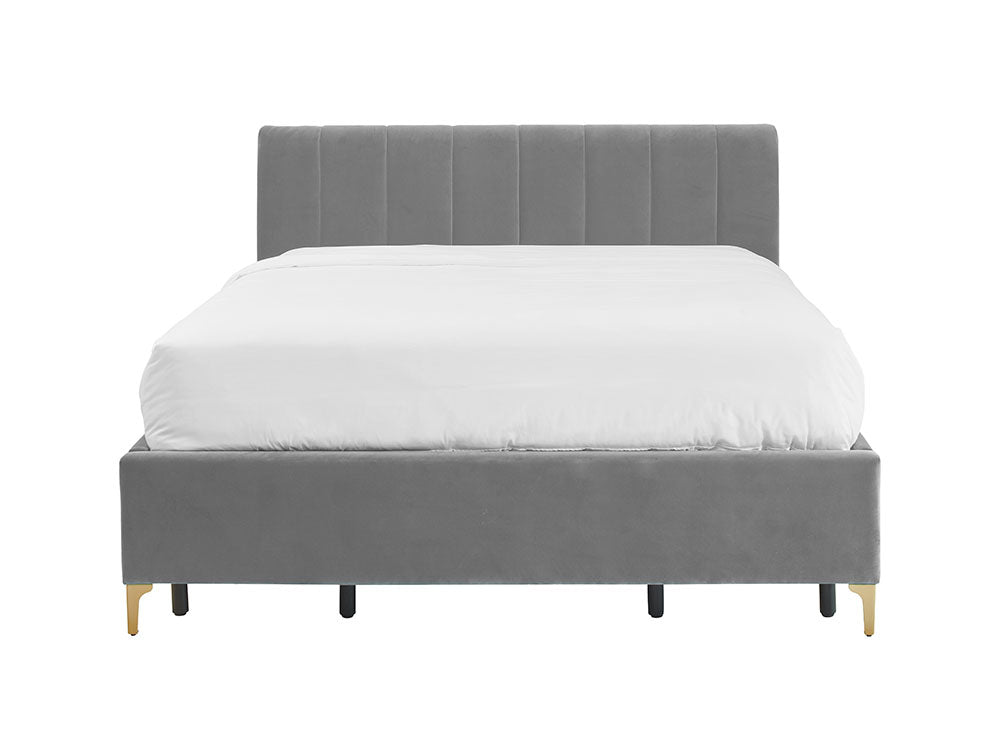 Andrea Bed With No Drawers King / No Storage / Otter Grey