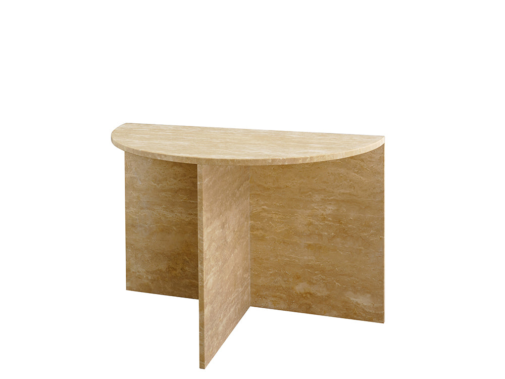 Gianni Semi Tall Coffee Table, Travertine