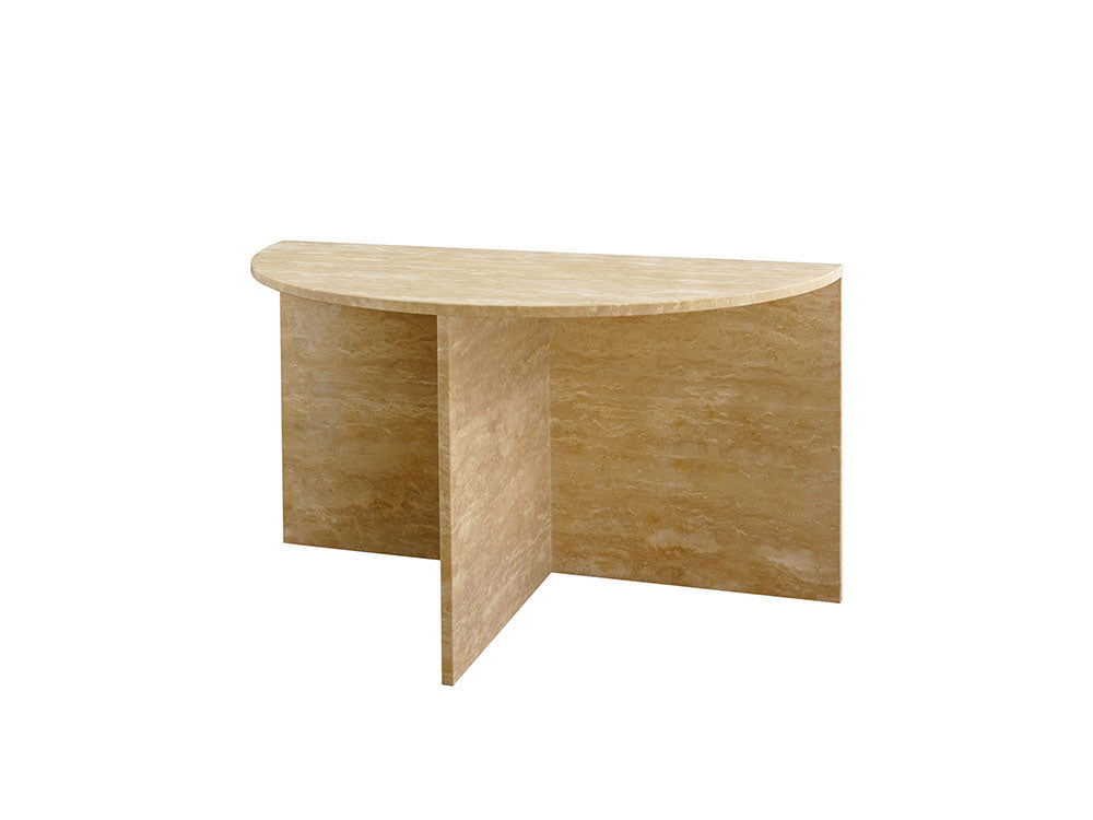 Gianni Semi Low Coffee Table, Travertine