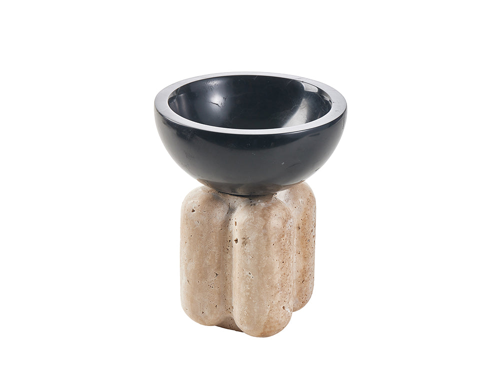 Travertine & Marble Display Bowl, Small