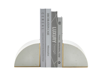 Slice Marble Bookends