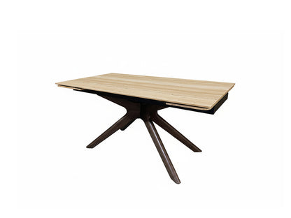 Nevada Ceramic Extending Table, Ceramic Travertine Top