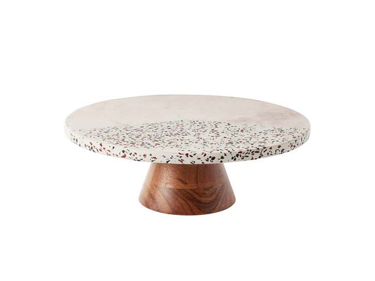 Livvi Terrazzo Marble Footed Cake Stand