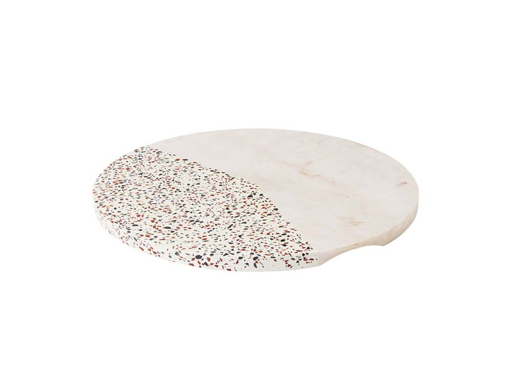 Livvi Terrazzo Marble Round Serving Board