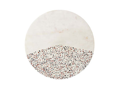 Livvi Terrazzo Marble Round Serving Board