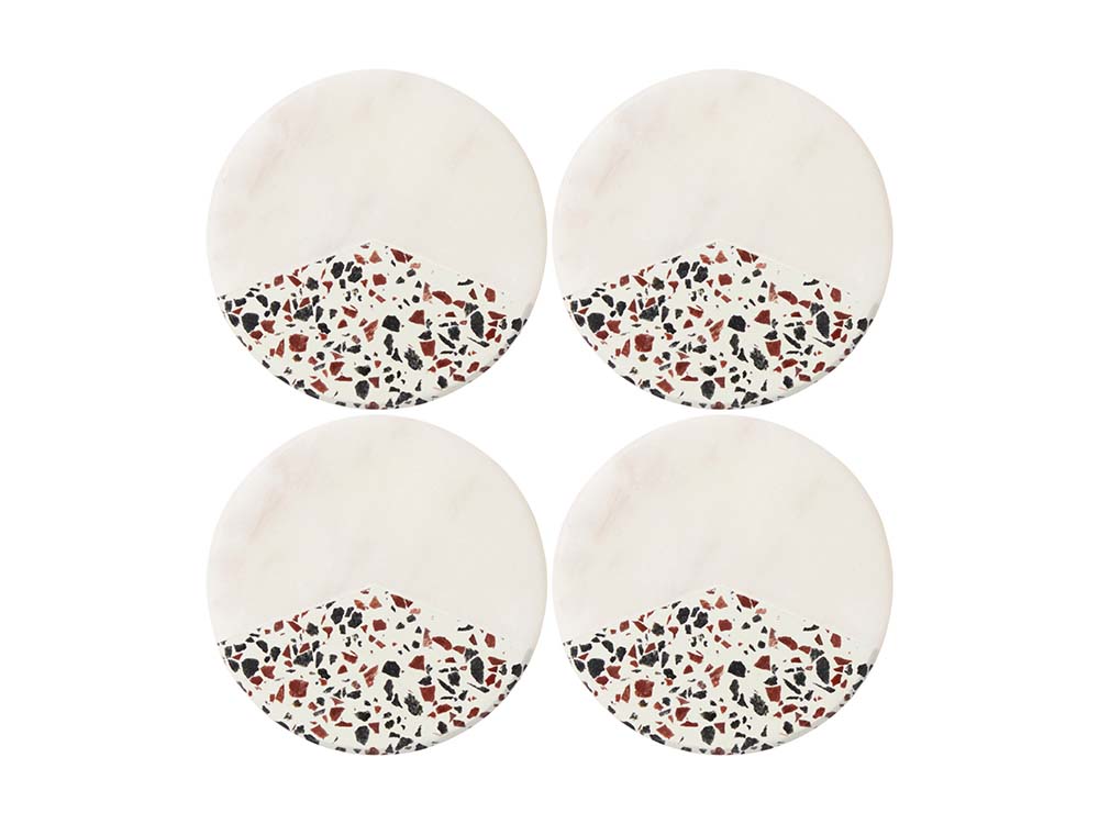 Livvi Terrazzo Marble Coaster Set of 4