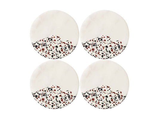 Livvi Terrazzo Marble Coaster Set of 4