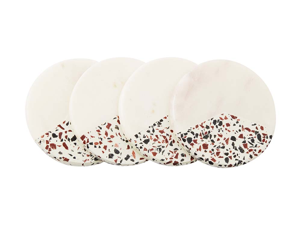 Livvi Terrazzo Marble Coaster Set of 4