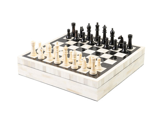 Bone Chess Set With Storage