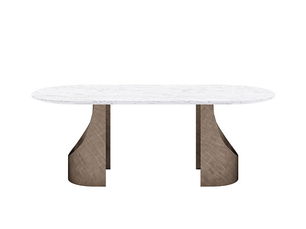 Greenwich Marble Dining Table White, 210cm