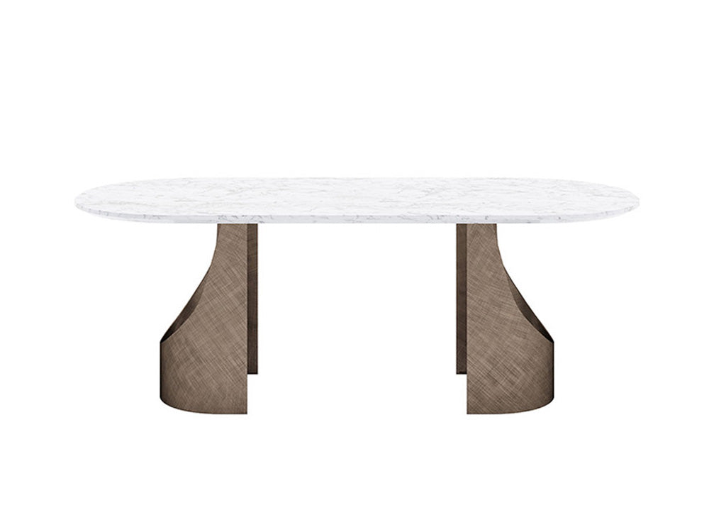 Greenwich Marble Dining Table White, 210cm