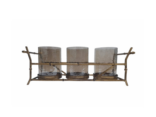 Bamboo Multi Tealight Candle Holder