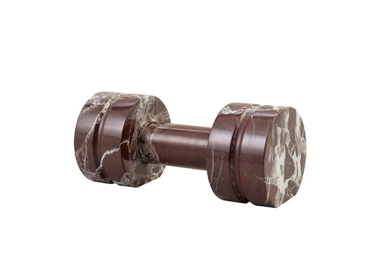 Dumbbell Ornament, Brown Marble