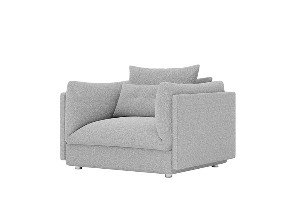 Flynn Armchair Fila Light Grey Fabric