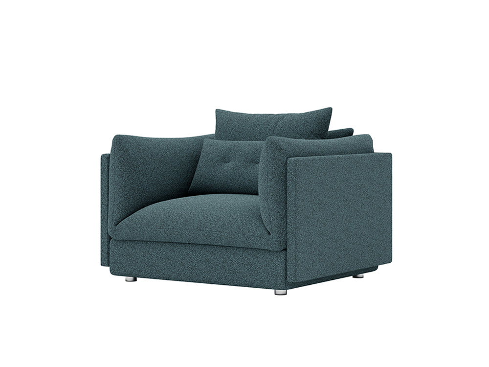 Flynn Armchair Fila Teal Fabric