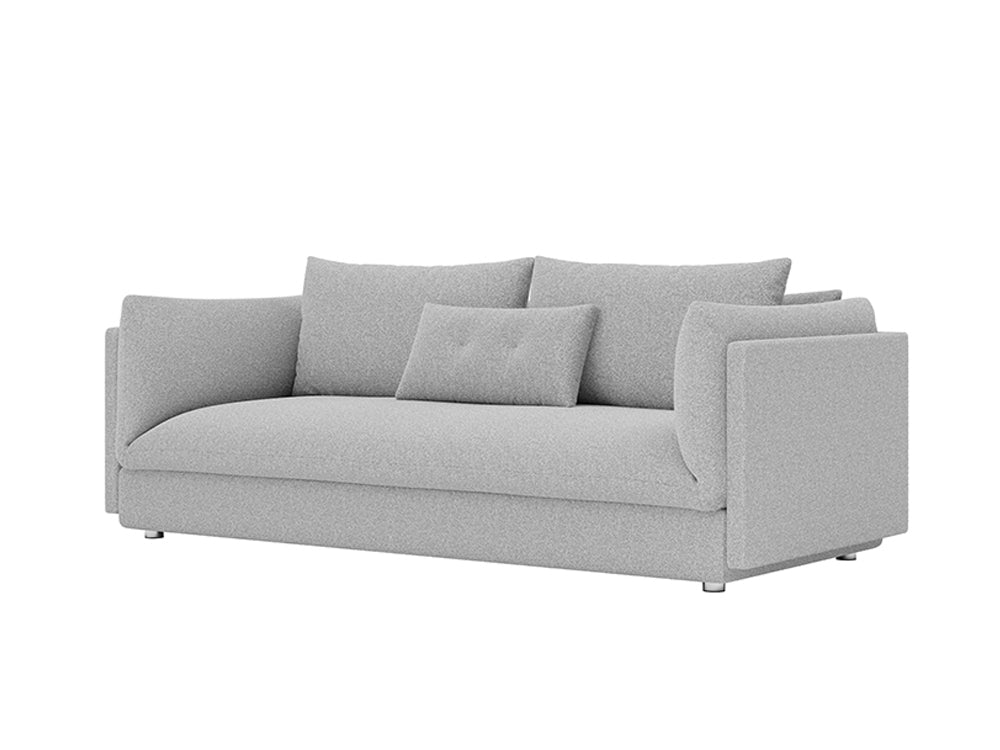 Flynn 3 Seat Sofa Fila Light Grey Fabric