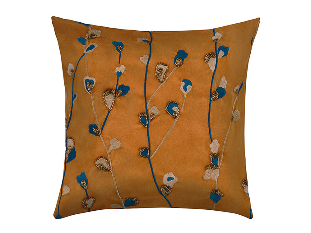 Blossom Velvet Cushion Cover, Bronze 50x50cm