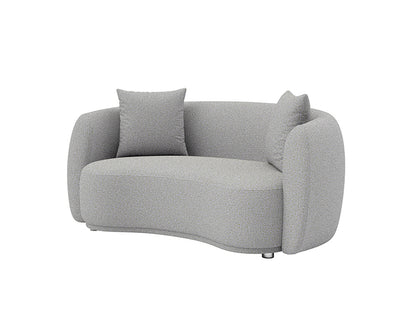 Lilly 2 Seater Curved Sofa Hana Light Blue Fabric