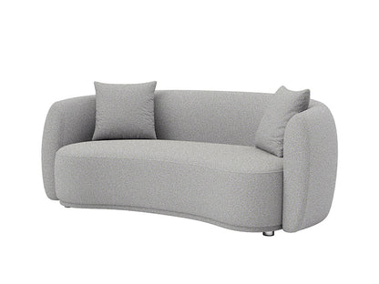 Lilly 3 Seater Curved Sofa Hana Light Blue Fabric