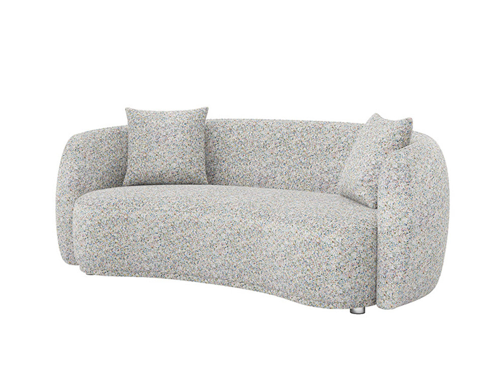 Lilly 3 Seater Curved Sofa Monet Fabric