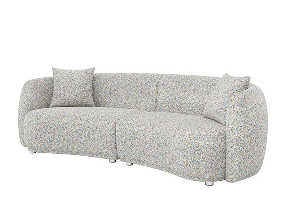 Lilly 4 Seater Curved Sofa Monet Fabric