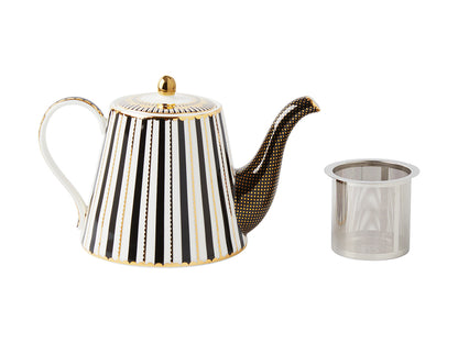 Regency Teapot With Infuser, Black