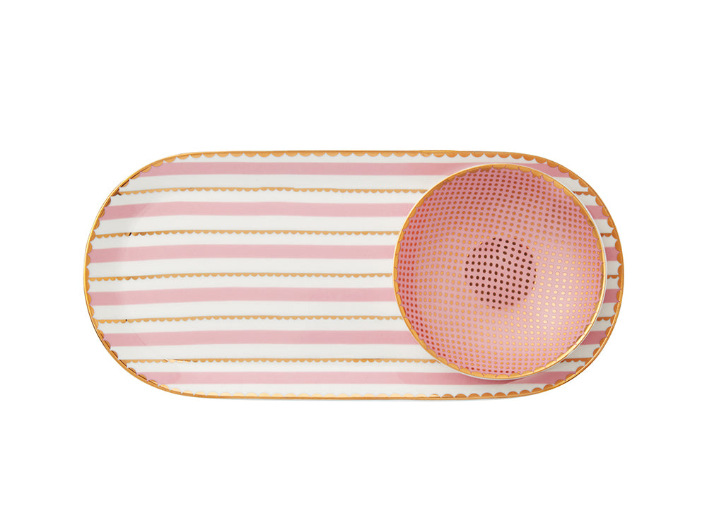 Regency Platter & Dish Set, Pink