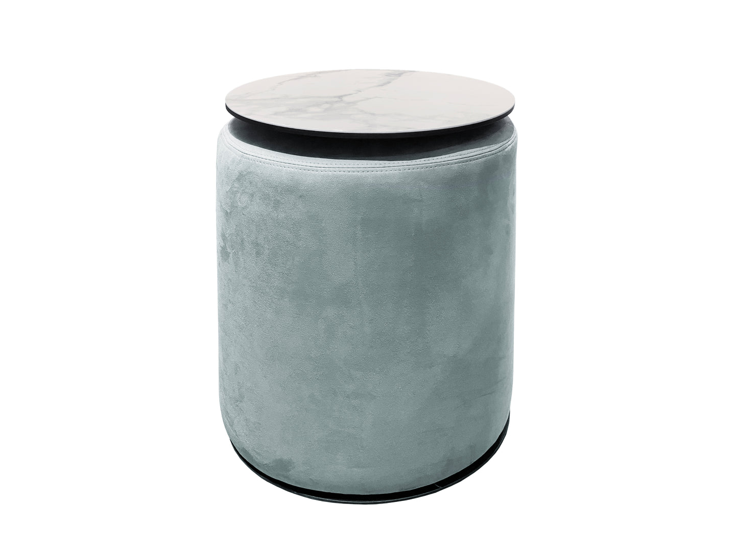 Cora Side Table with Stool, Ceramic Top