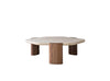 Caleb Coffee Table, Travertine Top Medium