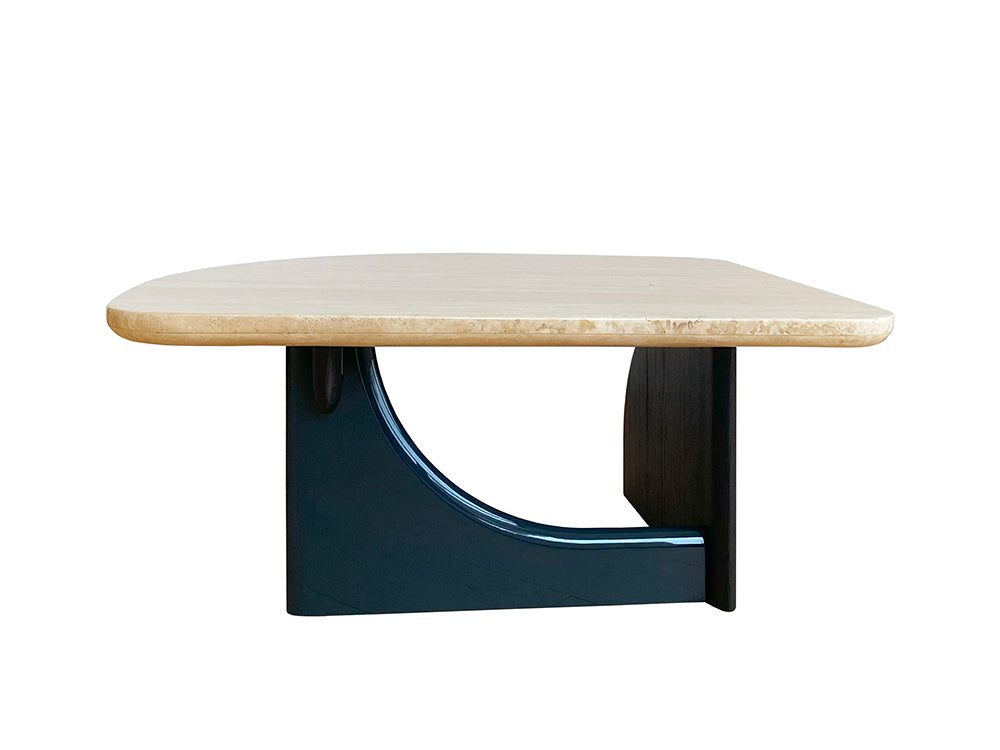 Dante Travertine Coffee Table, Medium