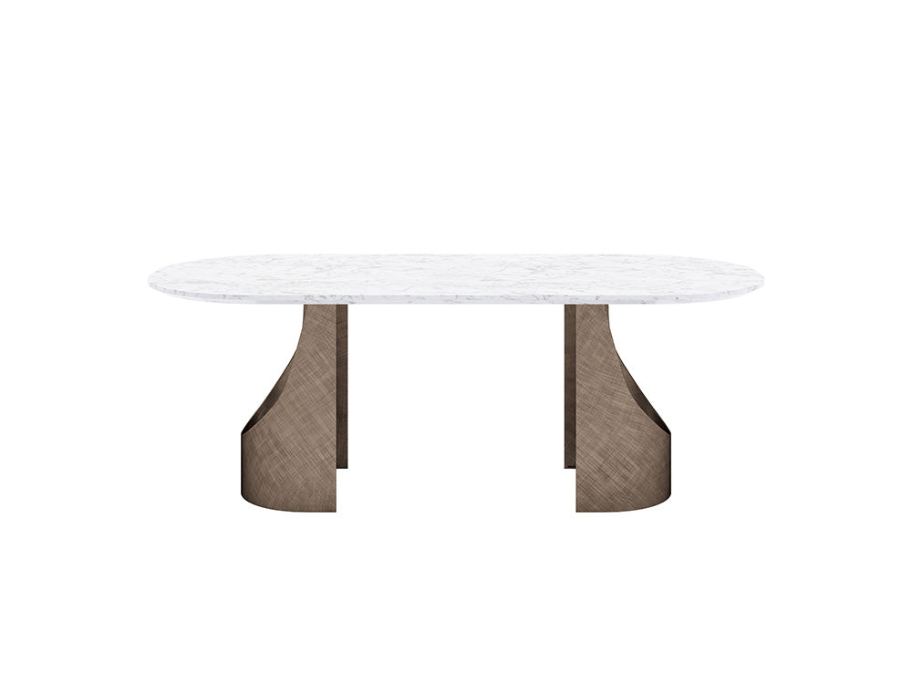 Zenrich Dining Table, White Marble 210cm