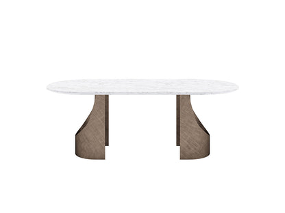 Zenrich Dining Table, White Marble 210cm