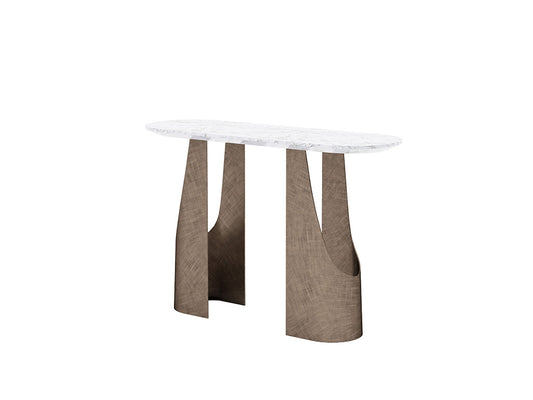 Zenrich Console Table, White Marble