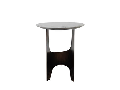 Zenrich Side Table, White Marble