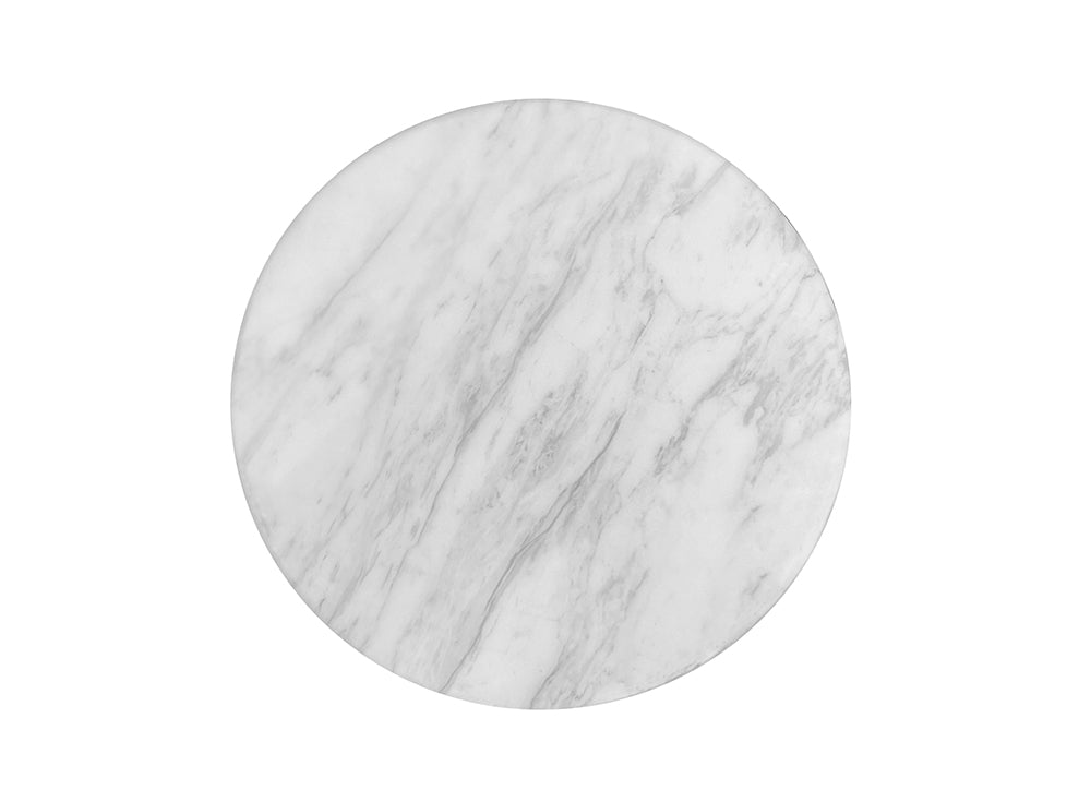 Zenrich Side Table, White Marble
