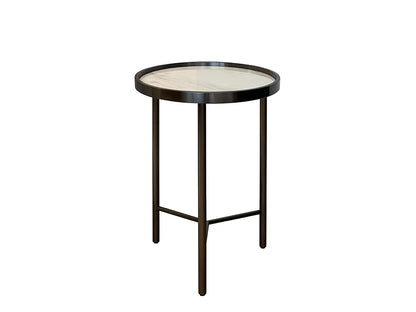 Kester Side Table, White Marble