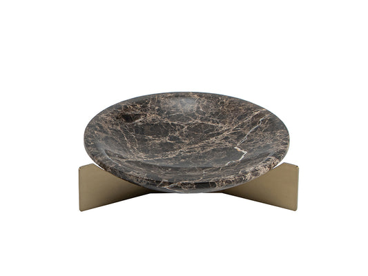 Hugo Display Bowl, Brown Marble