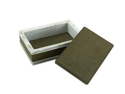 Travis Marble Decorative Box, Green