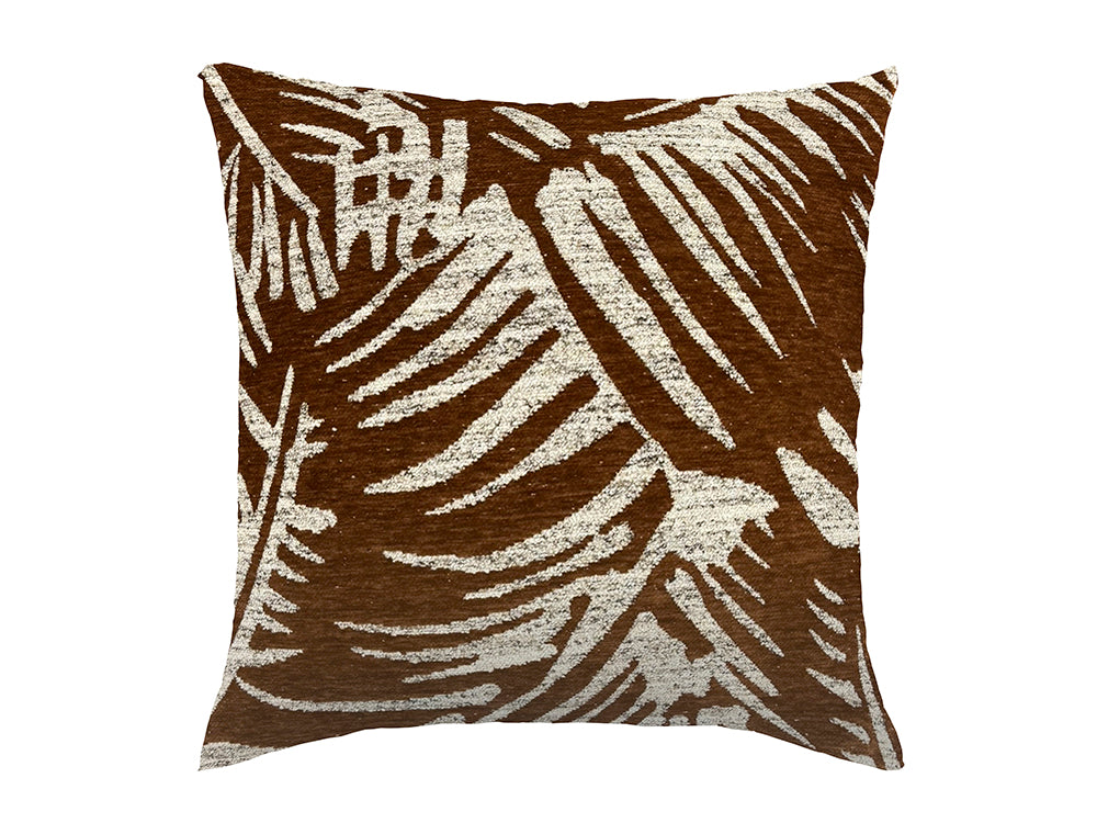 Frond Velvet Cushion Cover, Rust 50x50cm
